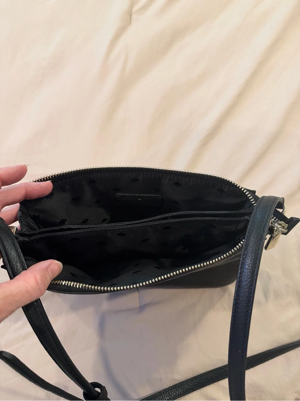 kate spade Black Pebbled Leather Crossbody